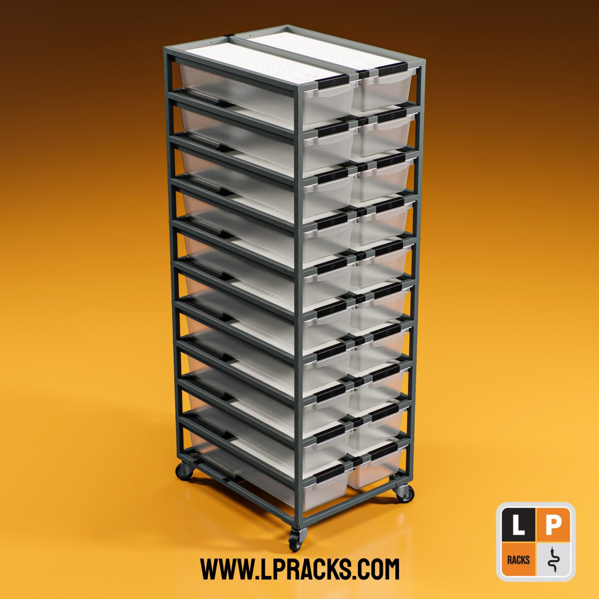 LP5-PRO-LP19-C10-1ROW - LP5 PRO RACKS - LP Racks ApS