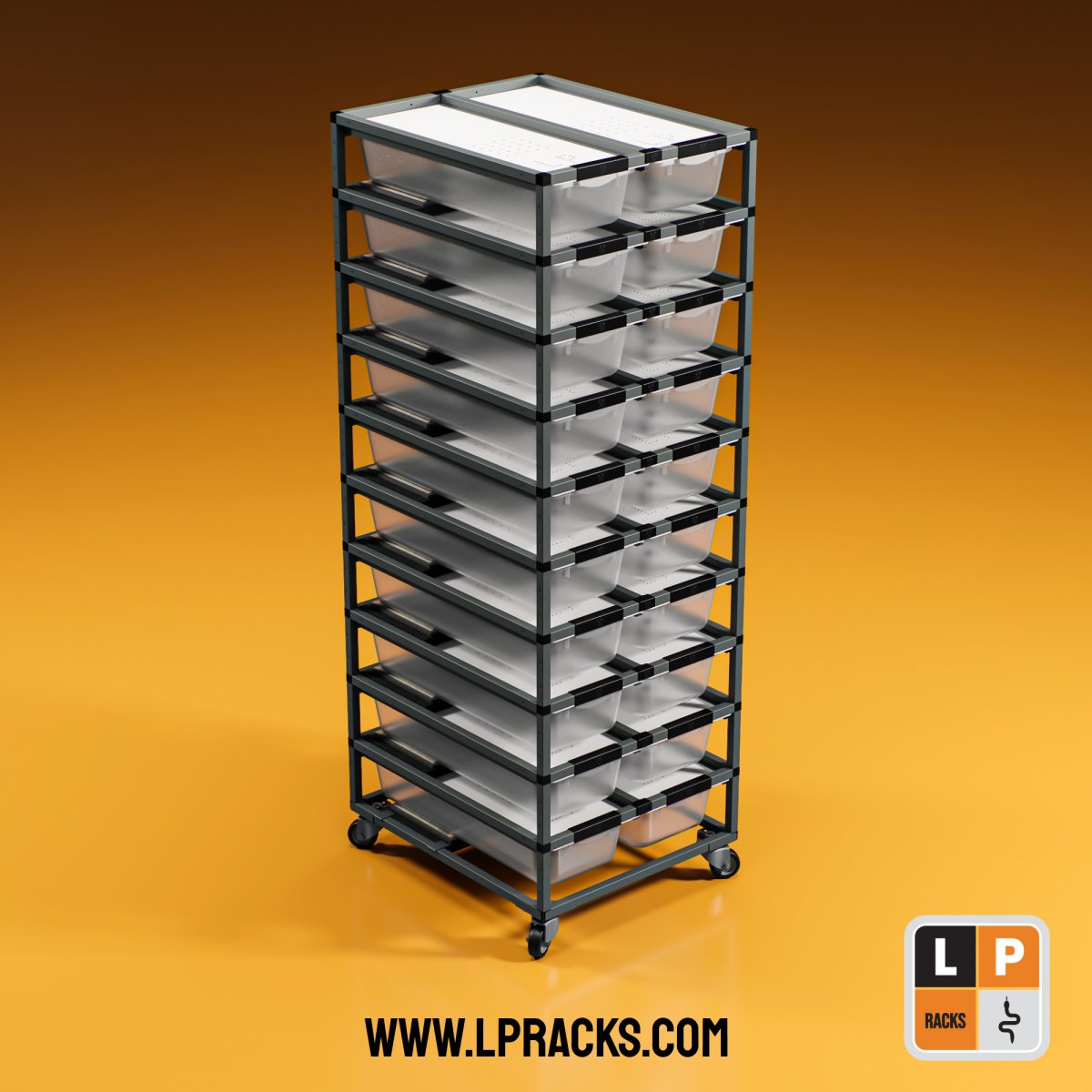 LP5-PRO-LP18-C10-1ROW - LP5 PRO RACKS - LP Racks ApS