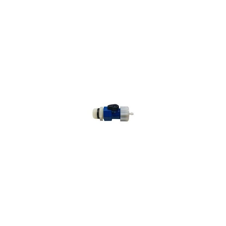 Tank Connector with 3/16"barbed, valved outlet